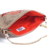 Red Interior Basic Cross Bag, Interior Design, Red 'الحب' & Golden Chain