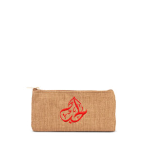 Beige Manari Wallet, Red Love Design