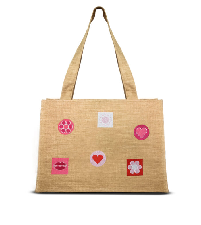 Custom Prints Pink Handmade Kitten Linen Fabric Complete with an inside pocket for added convenience