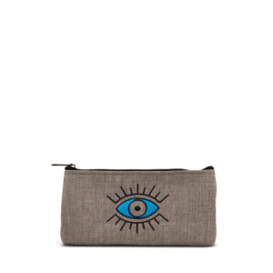 Manari Gray Wallet Blue Eye Handmade Design