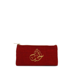 Red Wallet Gold 'الحب' Handmade Kitten Linen