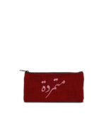 Red Wallet Pink 'متمردة' Handmade Kitten Linen Fabric