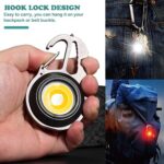 Small LED Keychain Light, USB Rechargeable Mini COB Working Flashlight, 6 Light Modes Portable Pocket Light for Car repairing Fishing Walking Camping Outdoor Indoor - Image 4