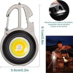 Small LED Keychain Light, USB Rechargeable Mini COB Working Flashlight, 6 Light Modes Portable Pocket Light for Car repairing Fishing Walking Camping Outdoor Indoor - Image 2