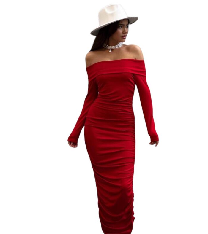 Long lycra fabric dress - Image 1