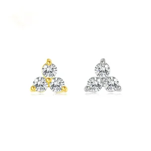 18k yellow and white gold dermal top with zirconium