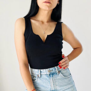 Classic Sleeveless V Shaped Top