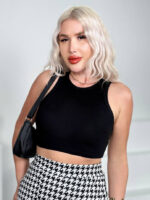 Basic Sleeveless Crop Top - Image 3