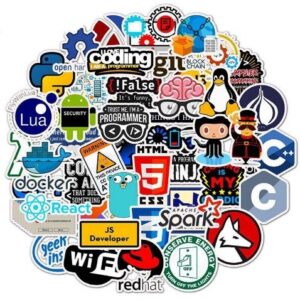 Fun Programming Stickers for Developers, Coders, Programmers, Hackers, Geeks, and Engineers, Developer Stickers for Laptop (50 pcs)sjd;v